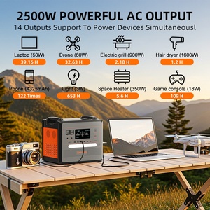 เครื่องกำเนิดไฟฟ้าพลังงานแสงอาทิตย์ 2500W 2304Wh LiFePO4 พร้อมชุดแผงโซลาร์เซลล์พับได้ 400W ชาร์จเร็ว สถานีพลังงานสำรอง เครื่องกำเนิดไฟฟ้าพลังงานแสงอาทิตย์ - Product Image 4