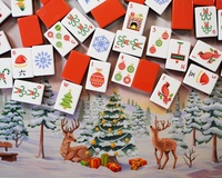 Nouveau jeu de Mahjong américain de luxe pliable et portable en acrylique gravé orange, collection 2026, pour table de casino