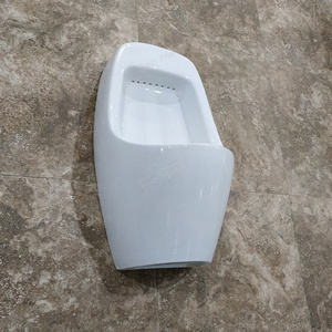 Urinoirs suspendus en céramique Super Mall Hotel Modern Sensor, sans eau, <span class=keywords><strong>avec</strong></span> robinet de chasse mural, vis d'installation incluses - Product Image 6