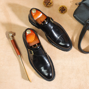 Nouvelles Bottes d'Hiver Montantes Classiques Polyvalentes Décontractées pour Hommes, Imperméables en Cuir Véritable, Rehaussantes, pour le Travail en Extérieur et le Sport - Product Image 4