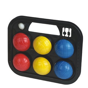 Ensemble de boules de pétanque françaises personnalisées avec logo sur mesure et support en bois - Product Image 2