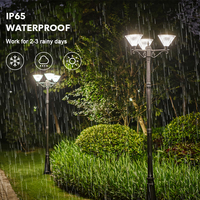 Lámpara Solar LED Moderna para Jardín, Exterior, Impermeable IP65, de Aluminio, con Panel Solar, Luz Blanca Cálida, para Paisajes y Césped