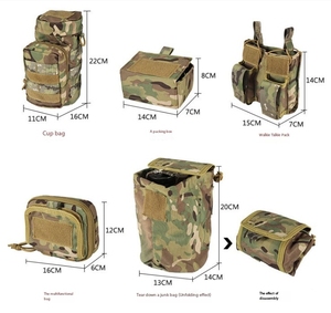 DFV01 Miliary Security <b>Men</b> Outdoor Duty Tactical Molle Waist Belt with <b>Pouches</b> Camouflage Uniforms - Product Image 4