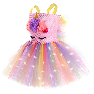 Nouvel arrivage de robe en tulle pour filles à fleurs Costume de licorne pour fête d'halloween - Product Image 3