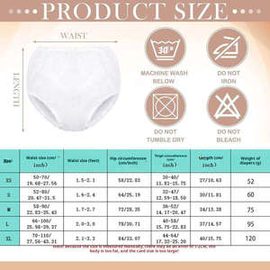 Ventes en gros de couches lavables en tissu à haute élasticité en film PE, design tendance, imperméables, pour adultes - Product Image 2