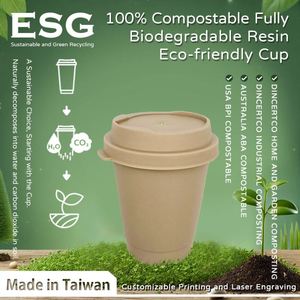 Taiwan Eco Innovation Biodegradable Tea Fiber 12oz Compostable Drink <b>Cup</b> - Product Image 3