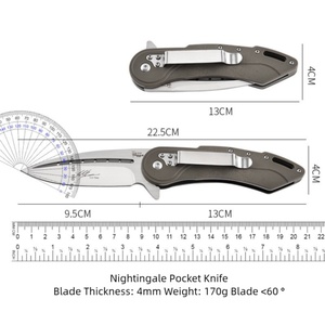 Cuchillo Recto de Acero Inoxidable Nightingale G10, para Supervivencia al Aire Libre, Camping, Defensa Personal, Hoja Afilada Portátil, OEM - Product Image 3