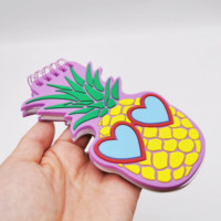 Personnalisé Impression Fournitures Scolaires Cahiers D'exercices Couvercle En Plastique Ananas En Forme De Bloc-Notes En Spirale