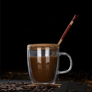 400 ML ODM/OEM alta borosilicato de vidrio de doble pared taza de café reutilizable de café tazas de vidrio - Product Image 1