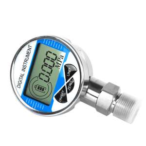 Pengukur tekanan Hydraulic Ulis, pengukur tekanan Digital Dial 60mm dengan layar LCD 0.1 ~ 100Mpa, pengukur tekanan M20 * 1.5 0.5% 100mm - Product Image 1