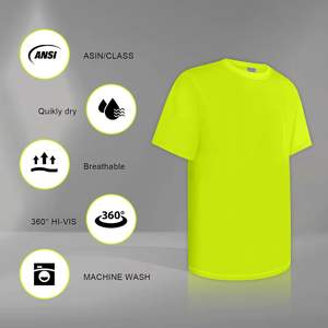 Camisetas de <span class=keywords><strong>Trabajo</strong></span> Duraderas de Color Amarillo UC para Hombre, Camisetas de Alta Visibilidad para Construcción, Camisetas de Seguridad para Hombre, Camisetas de <span class=keywords><strong>Trabajo</strong></span> de Manga Corta - Product Image 4