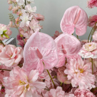 Décoration de mariage 60cm Rose Soie Rose Floral Floor Flower Runner Arrangements Home Graduation Occasion