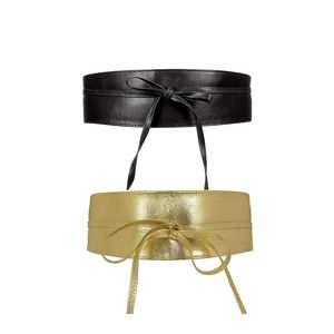 हॉट बिक्री महिलाओं के लिए चमड़े की ओबी बेल्ट वाइड रैप रेट्रो स्लिम कमर बेल्ट - Product Image 6