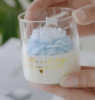 Bougie parfumée artisanale en verre, ornement créatif pour mariage, cadeau de Saint-Valentin, petite décoration d'intérieur transfrontalière