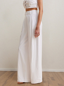 All'ingrosso abiti femminili 2025 moda ufficio <span class=keywords><strong>donna</strong></span> vestito estivo 2 pezzi <span class=keywords><strong>donna</strong></span> senza spalline Top Casual Set pantaloni lunghi eleganti - Product Image 2