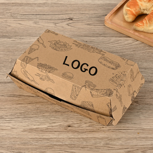 Boîtes à hamburgers réutilisables Emballage alimentaire en papier écologique pour hamburgers, sandwichs, emballage pour la restauration <span class=keywords><strong>rapide</strong></span> - Product Image 6