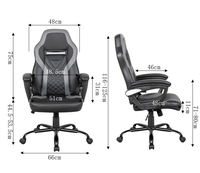Chaise de jeu pivotante en cuir sur mesure avec refroidissement et hauteur réglable pour salles informatiques commerciales