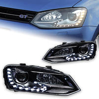 Auto-Scheinwerfer für VW Polo LED-Frontleuchte 2011-2018 Frontlampe Polo Tsi DRL Projektorlinse Abblendlicht Autozubehör