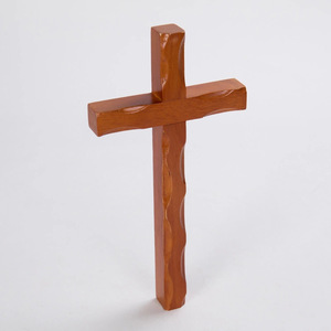25cm 큰 십자가 벽 다크 브라운 나무 십자가 홈 장식 나무 벽걸이 교회 항목 - Product Image 3