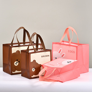 Cankun Nonwoven <b>Bags</b> Coco Rabbit Three Bears Brown Bear Tote <b>Bag</b> Custom Logo Printing General Packaging - Product Image 2