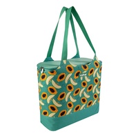 Sac à lunch isotherme réutilisable anti-fuite avec bandoulière et poignée de transport, pliable, réglable, garde au froid, 18L, en polyester de qualité alimentaire