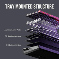 Clavier mécanique filaire magnétique Aula WIN60 HE avec rétroéclairage RGB, disposition 60 %, actionnement réglable, interrupteurs à effet Hall 8000 Hz