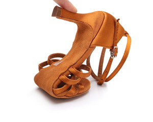Zapatos de baile para niñas, zapatos de baile latino para niños/niños, Tango, Salsa, zapatos de baile latino, zapatos de entrenamiento de Salsa de tacón alto bajo - Product Image 4
