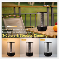 Lampe de chevet LED rechargeable Lampe de bureau d'ambiance romantique aux chandelles Table à manger portable Bougie de camping en plein air
