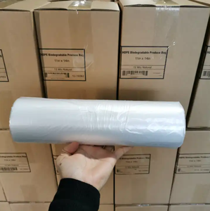 Supermarket Degradable Vegetable Fresh-Keeping Packaging Poly Flat Bag Clear Produce <b>Plastic</b> <b>Roll</b> Bag - Product Image 6