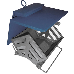 JH-Mech Mangeoire à oiseaux d'extérieur personnalisée, grande, transparente, avec trémie de stockage de graines, structure de perchoir à alimentation multi-latérale et mangeoire double face - Product Image 4