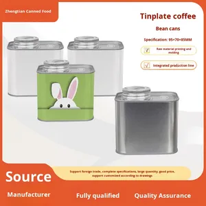 Barattolo Quadrato con Tappo a Vite <span class=keywords><strong>per</strong></span> Conservazione di Caffè in Grani e Cibo <span class=keywords><strong>per</strong></span> Animali, <span class=keywords><strong>per</strong></span> Cani e <span class=keywords><strong>Gatti</strong></span>, Confezione da 125g, Vendita all'Ingrosso - Product Image 4