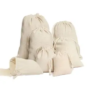 Wholesale Cotton Canvas Fabric Sachet Drawstring Shopping Bag