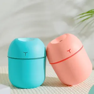 Gran oferta, humidificador de aire portátil para el hogar de 220ml, Mini humidificador Personal de niebla fría con luz nocturna colorida