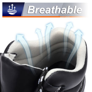 รองเท้าเซฟตี้ JIANKUN SBP ราคาประหยัด กันลื่น กันน้ำ หนังวัวลายนูน พื้น PU หัวเหล็ก เหมาะสำหรับงานก่อสร้างกลางแจ้ง ใช้ได้ทั้งฤดูร้อนและฤดูหนาว - Product Image 5