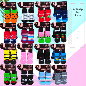 निर्माता प्यारा गैर पर्ची कुत्ते मोजे गर्म कुत्ते के सामान मोजे बिल्ली पालतू इनडोर मोजे - Product Image 2
