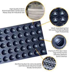 Molde para Pastel y Muffins, 40 Cavidades, Forma de Castaña, Antiadherente, para Hornear en Horno (Negro) - Product Image 5