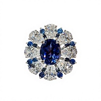 Bague en or 18 carats avec saphir bleu et diamant de couleur D cultivés en laboratoire, pierre centrale ovale, halo de pierres précieuses, bijoux de fiançailles pour femmes, qualité supérieure uniquement