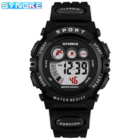 Montres pour enfants de marque SYNOKE Montres de réveil étanches lumineuses pour garçons et filles Montres électroniques pour étudiants