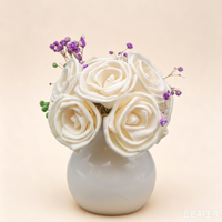 Vente en gros de fleurs de rose séchées en bois de Sola de 1,6 pouce, mini-bouquet de mariage écologique, décoration pour la remise des diplômes, Halloween, la fête des pères, la maison
