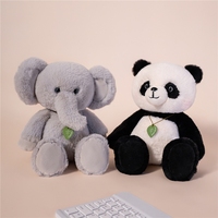 Jouets en peluche super doux de 35 cm avec rembourrage en coton PP, design renard et éléphant mignons, cadeau d'anniversaire pour enfants