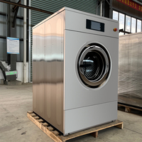 Lavadora-Extractora Eléctrica Totalmente Automática de 12-30 kg, Control PLC, Centrifugado de Alta Velocidad, Acero Inoxidable, Lavadora Comercial