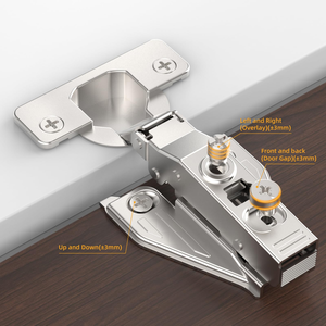 Herrajes <span class=keywords><strong>para</strong></span> Muebles Personalizados 105 °   Bisagras Hidráulicas de Cierre Suave, Ajustables en 3D, Ocultas, de Acero Inoxidable <span class=keywords><strong>para</strong></span> Puertas de Gabinetes de Cocina - Product Image 2
