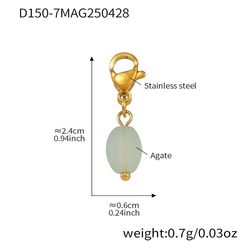 D150-7-pendentif agate dorée 5pcs