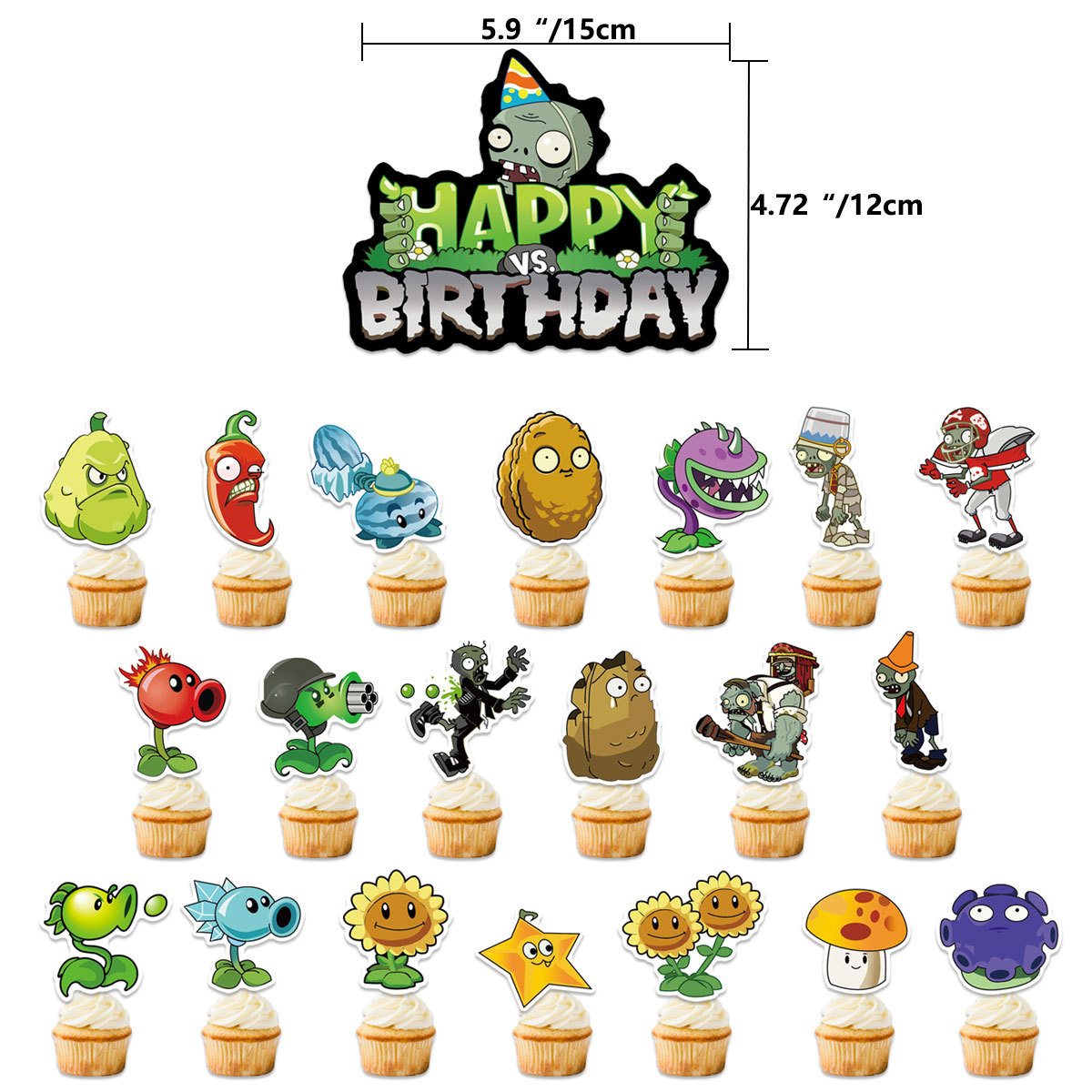 Buy S Vs Zobie Birthday Party Supplies Gae Party Birthday Decorations