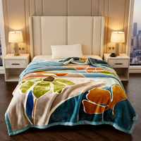 Couverture de lit d'hiver chaude et épaisse à double couche, personnalisable, en fibre de polyester de luxe, motif floral, vente en gros Royal Ingenuity
