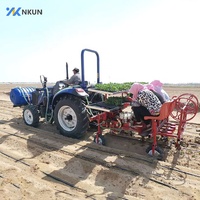 Transplanteur de semis de légumes automoteur à usage domestique à 4 rangées