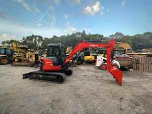 Mini-excavatrice sur chenilles Kubota U55 d'occasion, d'origine japonaise, à bas prix, machine de terrassement, excavatrice Kubota U55 d'occasion à vendre - Product Image 3