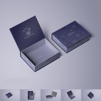 Boîte à bijoux cosmétiques pliante de luxe à prix d'usine, boîte à cadeaux magnétique en papier pour mariage avec logo personnalisé