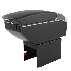 Boîte de rangement de luxe en cuir pour <span class=keywords><strong>console</strong></span> <span class=keywords><strong>centrale</strong></span> de voiture avec accoudoir, porte-gobelet et chargeur USB intégré - Product Image 1