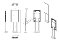 Écran LCD de vitrine simple face 43'' 3000 nits haute luminosité pour affichage publicitaire – Installation murale/sur pied/suspendue